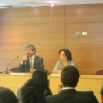 Dr. Roberto del Águila, representante de la OPS, y Sonia Covarrubias, CHLT