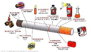 Composición química de un cigarrillo